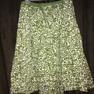 Pleated floral skirt